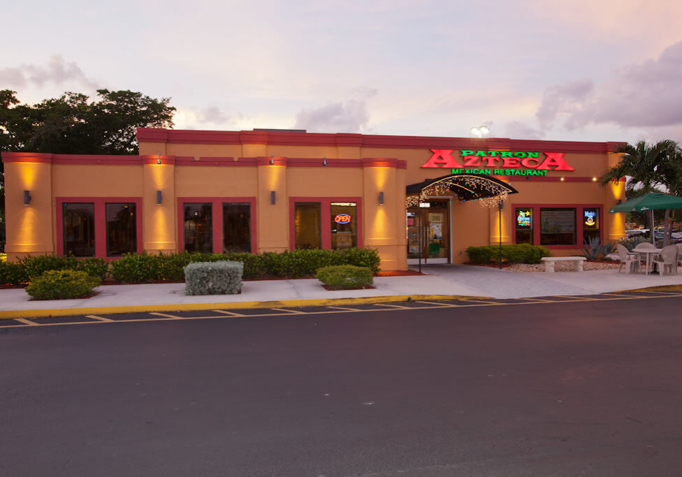 Front view of Patron Azteca restaurant